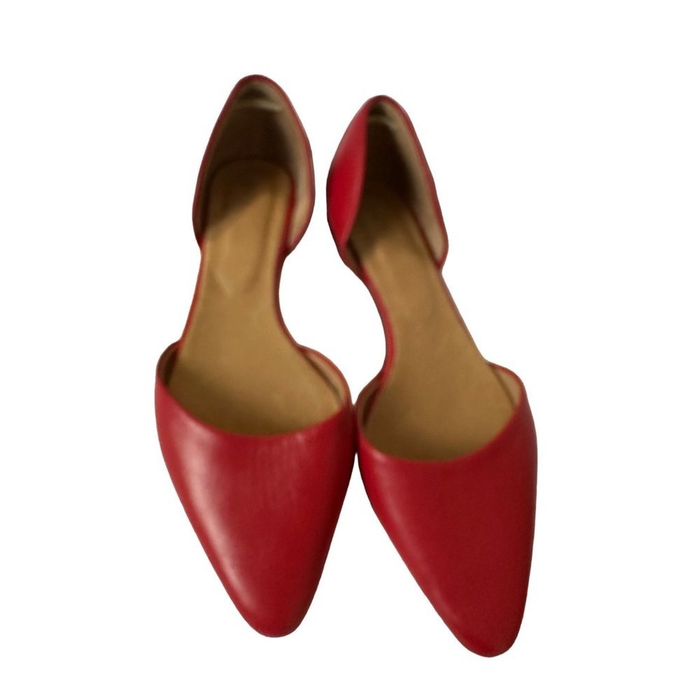 J. Jill Red Flats Shoes Slip On 9.5